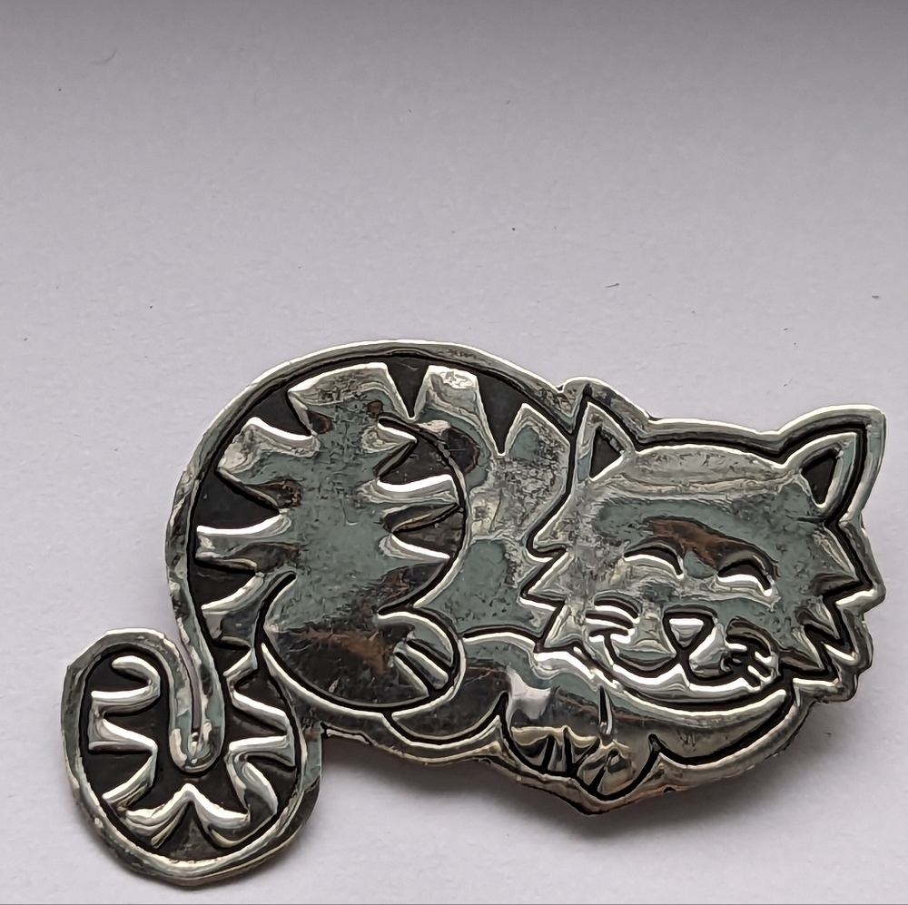 😺 Sterling Silver Mexico EFS Cat pin brooch